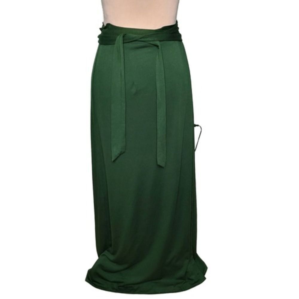 Eva Franco Modal Wrap Maxi Skirt in Green